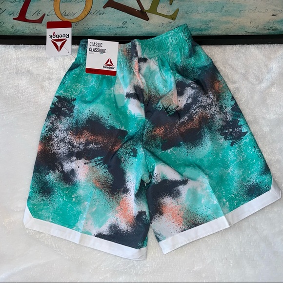 Reebok Boys Shorts size Small 6/7 ,XS 4/5 aqua elastic waist Athletic Basketball - Picture 6 of 8